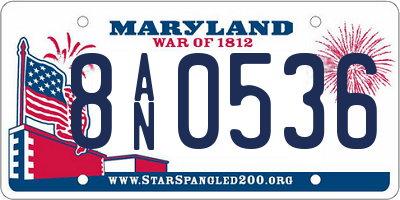 MD license plate 8AN0536
