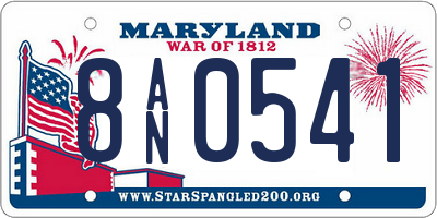 MD license plate 8AN0541