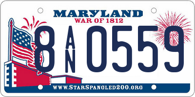 MD license plate 8AN0559