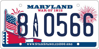 MD license plate 8AN0566