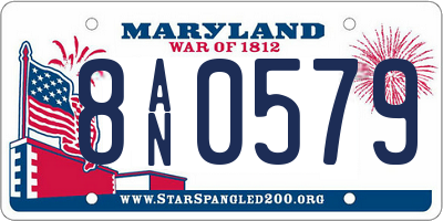 MD license plate 8AN0579