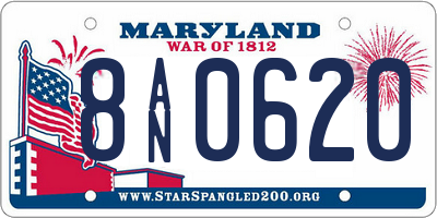 MD license plate 8AN0620