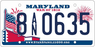 MD license plate 8AN0635