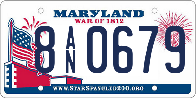 MD license plate 8AN0679