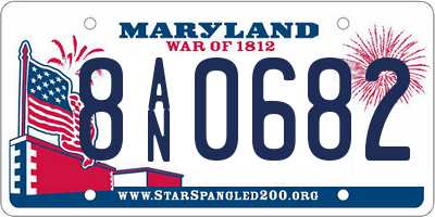 MD license plate 8AN0682