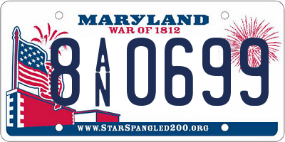 MD license plate 8AN0699
