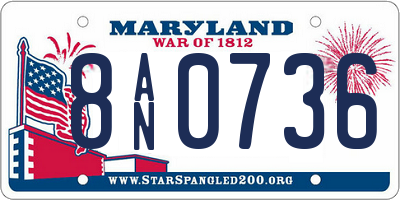 MD license plate 8AN0736