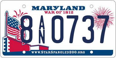 MD license plate 8AN0737