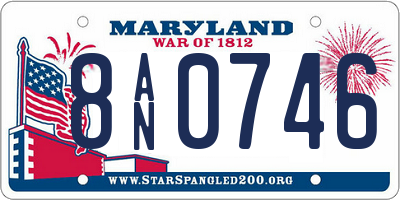 MD license plate 8AN0746