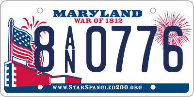 MD license plate 8AN0776