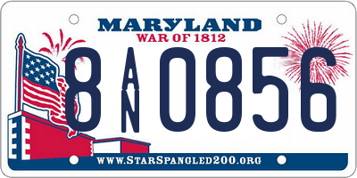 MD license plate 8AN0856