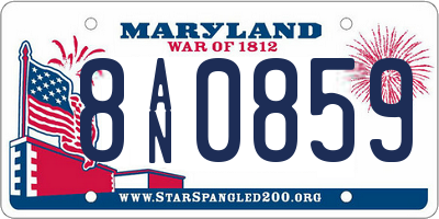 MD license plate 8AN0859