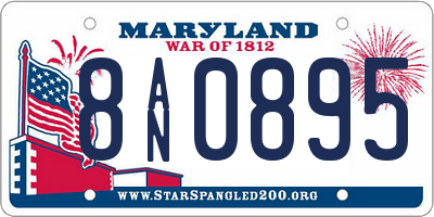 MD license plate 8AN0895