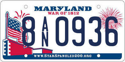 MD license plate 8AN0936