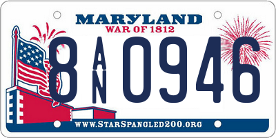 MD license plate 8AN0946