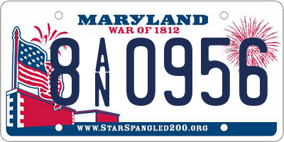 MD license plate 8AN0956