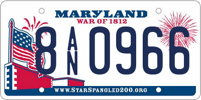MD license plate 8AN0966