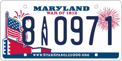 MD license plate 8AN0971