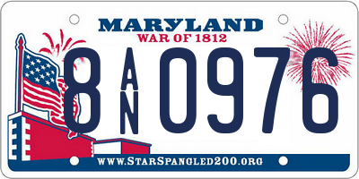MD license plate 8AN0976