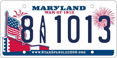 MD license plate 8AN1013