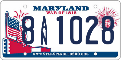 MD license plate 8AN1028