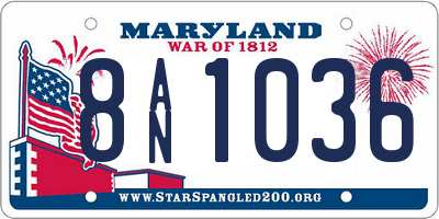 MD license plate 8AN1036