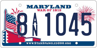 MD license plate 8AN1045