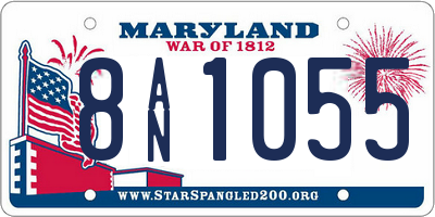 MD license plate 8AN1055