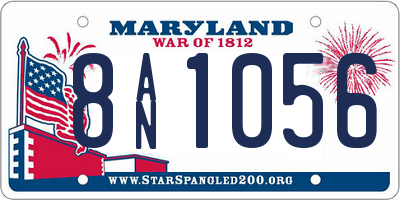 MD license plate 8AN1056