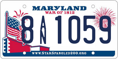 MD license plate 8AN1059