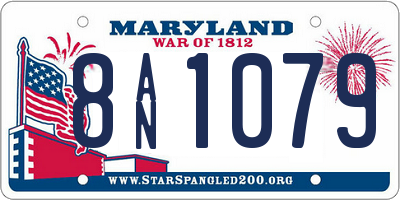 MD license plate 8AN1079