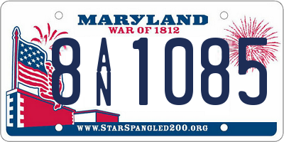 MD license plate 8AN1085
