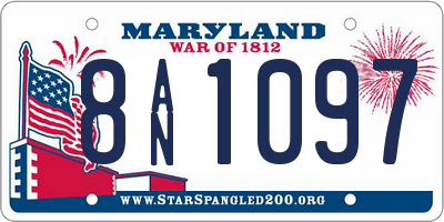 MD license plate 8AN1097