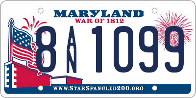 MD license plate 8AN1099