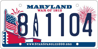 MD license plate 8AN1104