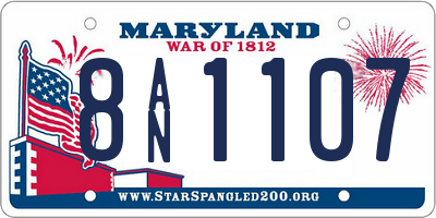 MD license plate 8AN1107