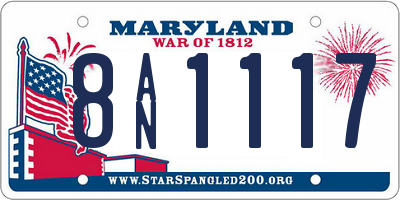 MD license plate 8AN1117