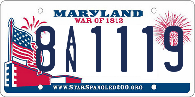 MD license plate 8AN1119