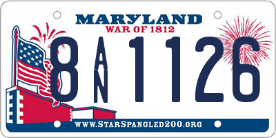MD license plate 8AN1126