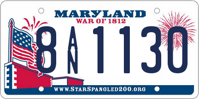 MD license plate 8AN1130