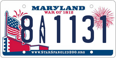 MD license plate 8AN1131