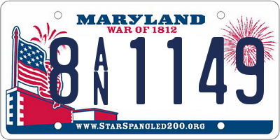 MD license plate 8AN1149