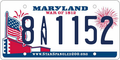 MD license plate 8AN1152
