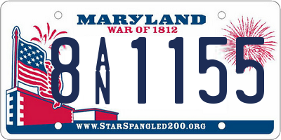MD license plate 8AN1155