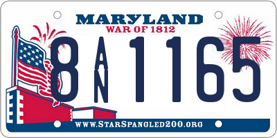 MD license plate 8AN1165