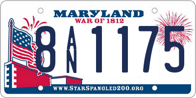 MD license plate 8AN1175