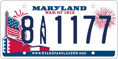 MD license plate 8AN1177