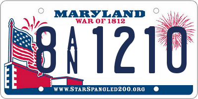 MD license plate 8AN1210
