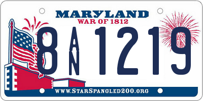MD license plate 8AN1219