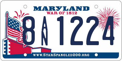 MD license plate 8AN1224